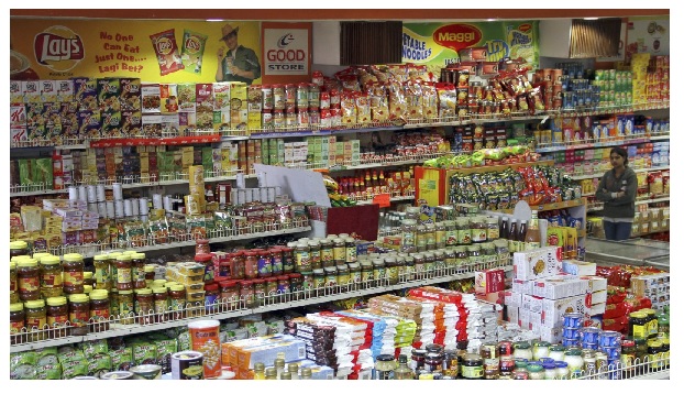 Goods in a supermarket