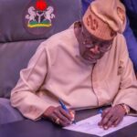 Tinubu signing the budget