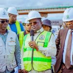 Umahi briefing the press